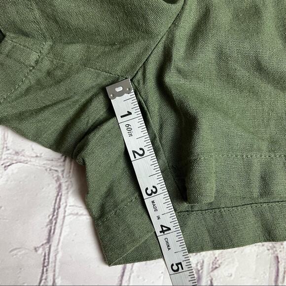 Gap Womens Linen Blend Olive Color Showers Sz XS - Picture 8 of 12
